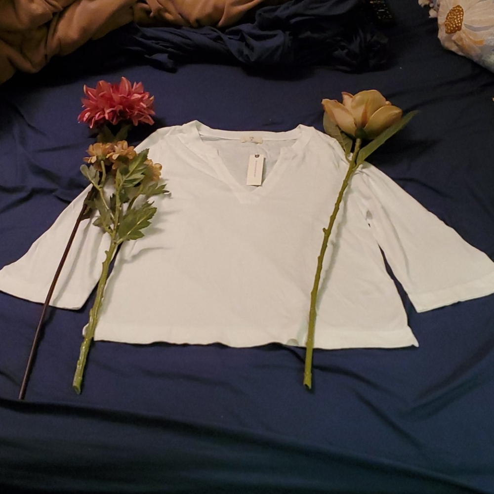 Anthropologie 3/4 bell sleeve top NWT!